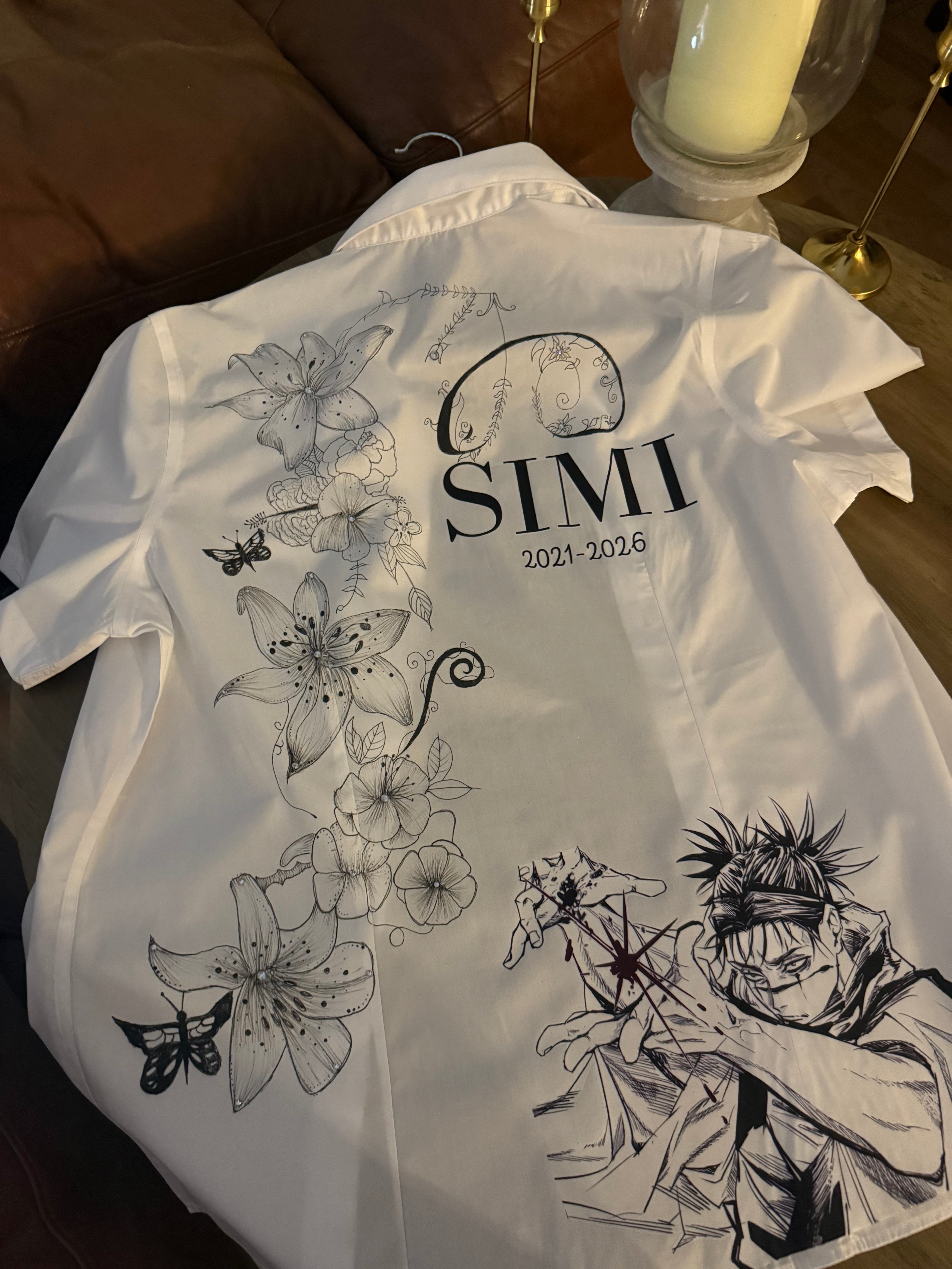 Hand Drawn Flowers Leavers Shirt