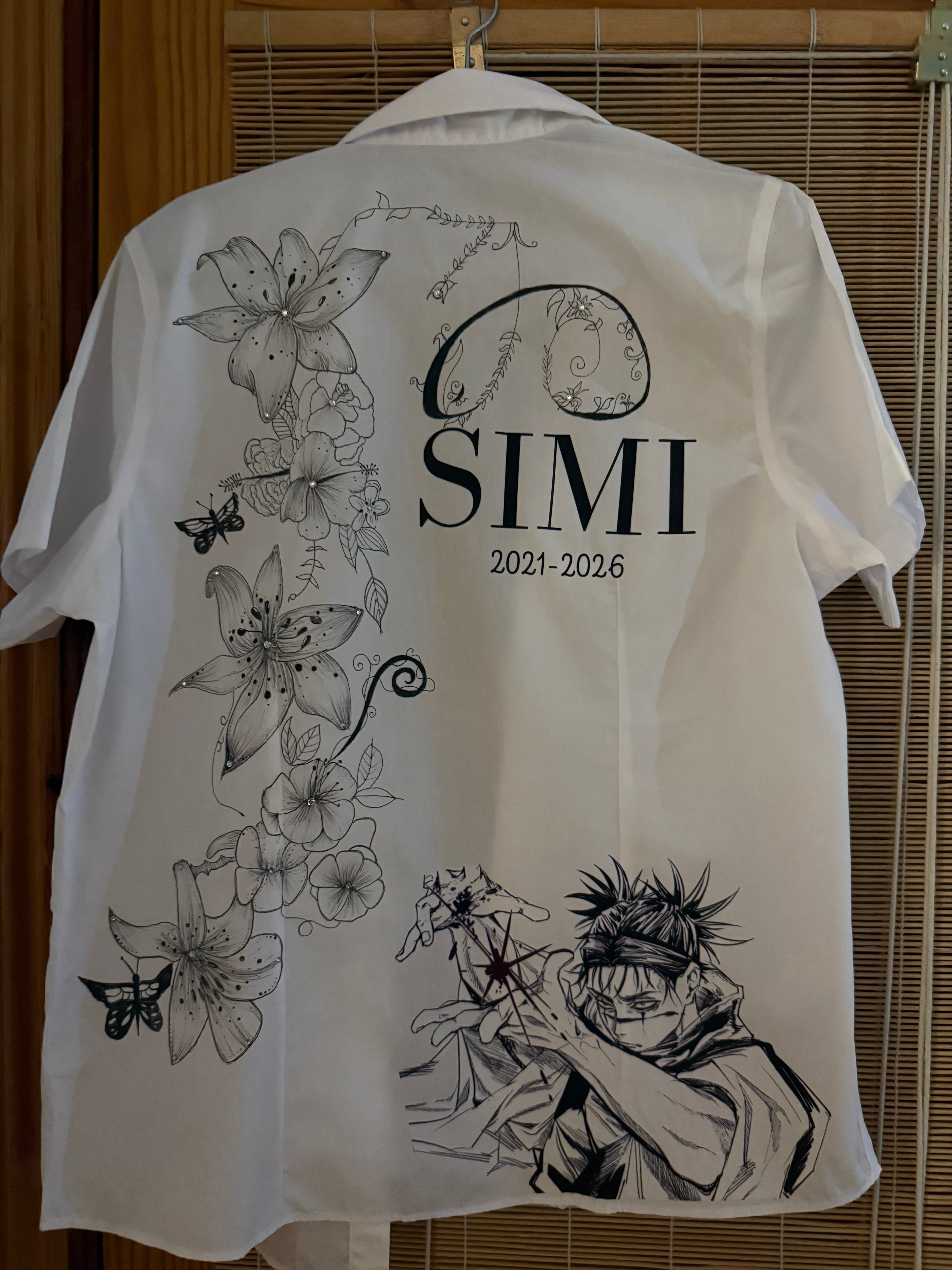 Hand Drawn Flowers Leavers Shirt